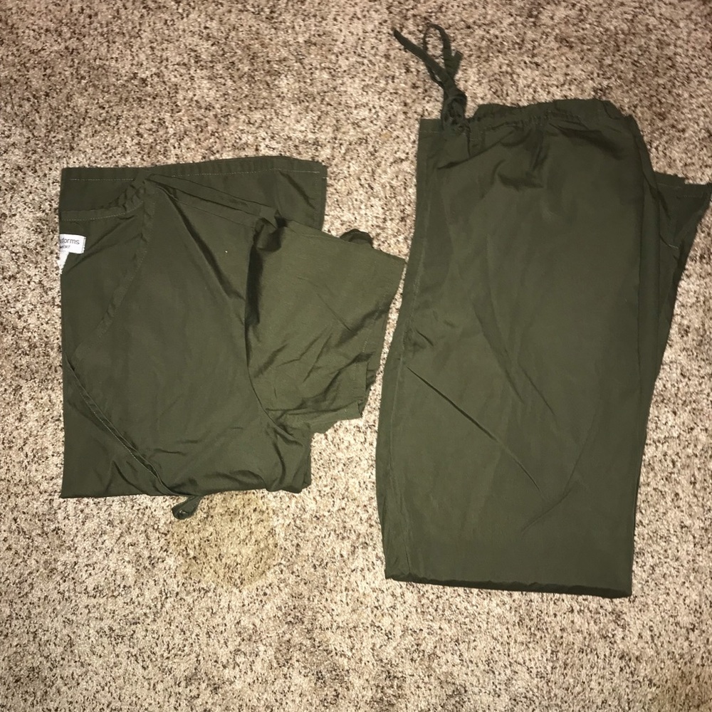Hunter green scrubs uniform